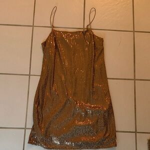 Banana Republic Gold Sequin Mini Dress